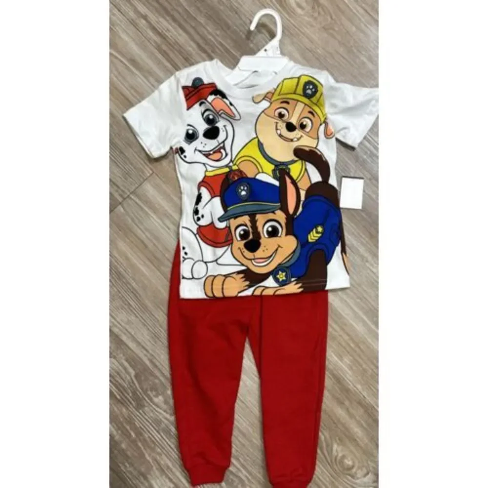 Toddler Unisex PAW PATROL Short Sleeves Pajama‎ Set Size 24 Months NWT